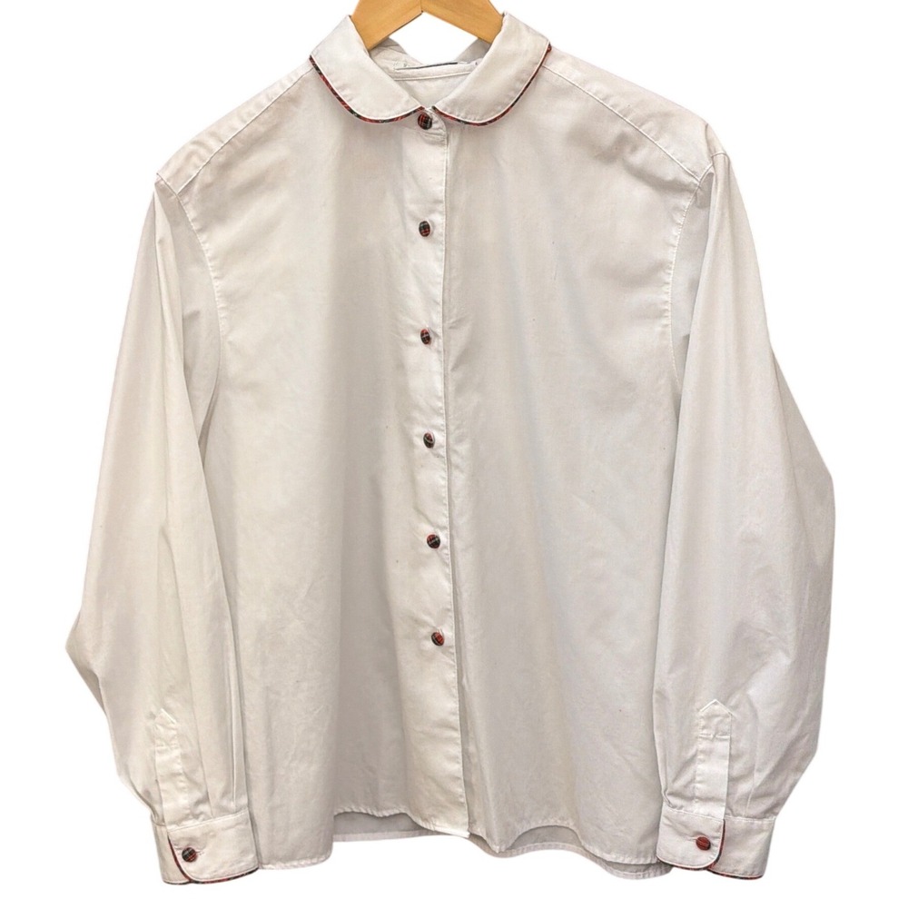 Vintage Foxcroft Button Down Shirt Preppy Academic Schoolgirl Traditional Crisp